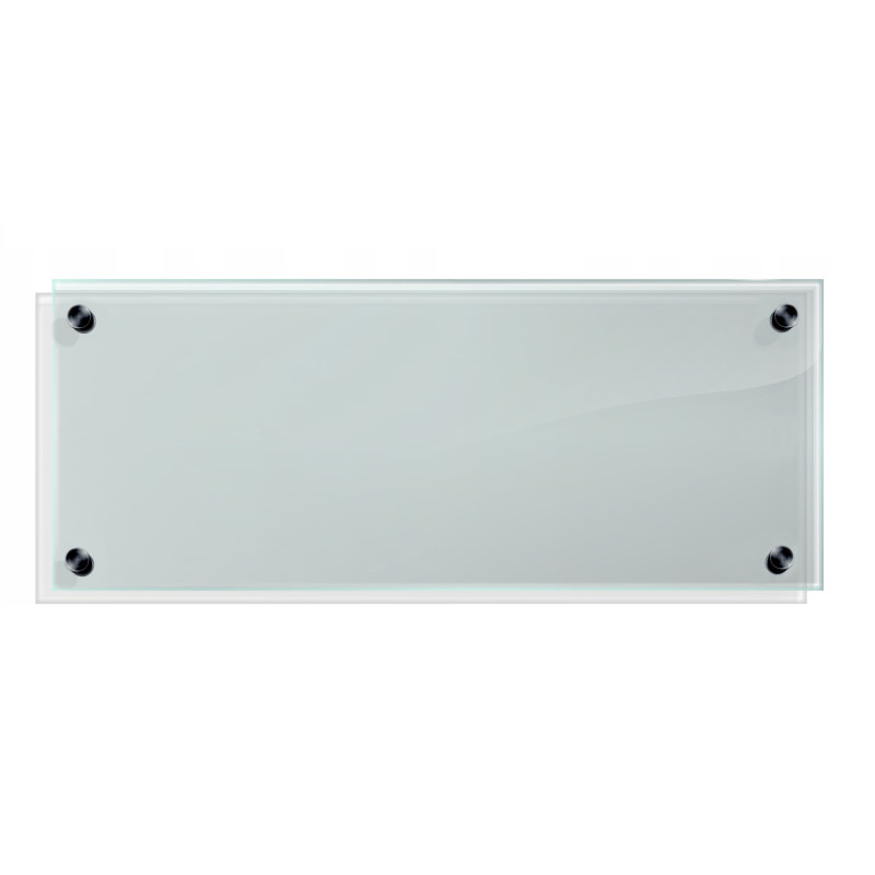 Panel szklany hartowany 120x50 PRZEZROCZYSTY 4mm CZARNE PINY