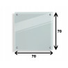 Panel szklany hartowany 70x70 PRZEZROCZYSTY 6mm SREBRNE DYSTANSE