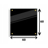 PANEL SZKLANY DO KUCHNI 60x60cm CZARNY 4mm ZŁOTE DYSTANSE