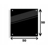 PANEL SZKLANY DO KUCHNI 50x50cm CZARNY 6mm SREBRNE DYSTANSE