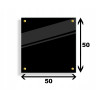 PANEL SZKLANY DO KUCHNI 50x50cm CZARNY 6mm ZŁOTE PINY
