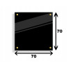 PANEL SZKLANY DO KUCHNI 70x70cm CZARNY 4mm ZŁOTE PINY
