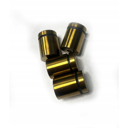 PANEL SZKLANY DO KUCHNI 60x30cm BIAŁY 6mm ZŁOTE DYSTANSE