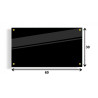 PANEL SZKLANY DO KUCHNI 60x30cm CZARNY 6mm ZŁOTE DYSTANSE