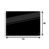 PANEL SZKLANY DO KUCHNI 70x50cm CZARNY 6mm CZARNE PINY
