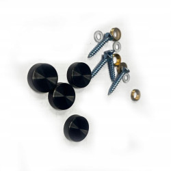 PANEL SZKLANY DO KUCHNI 80x60cm CZARNY 6mm CZARNE PINY