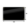 PANEL SZKLANY DO KUCHNI 100x60cm CZARNY 4mm ZŁOTE DYSTANSE