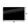 PANEL SZKLANY DO KUCHNI 100x60cm CZARNY 4mm CZARNE DYSTANSE