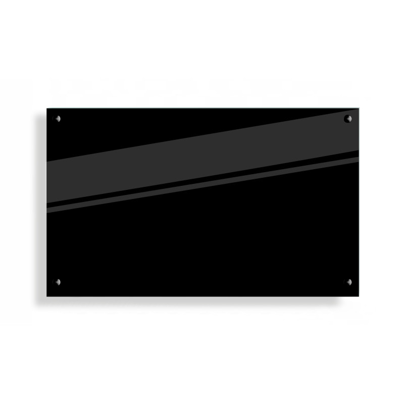 PANEL SZKLANY DO KUCHNI 100x60cm CZARNY 4mm CZARNE PINY