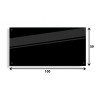 PANEL SZKLANY DO KUCHNI 100x50cm CZARNY 4mm CZARNE DYSTANSE