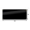 PANEL SZKLANY DO KUCHNI 120x50cm CZARNY 6mm ZŁOTE PINY